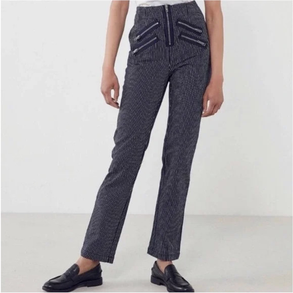 Urban Outfitters Silence + Noise Malorie Pinstripe Zipper Pants - Picture 3 of 9